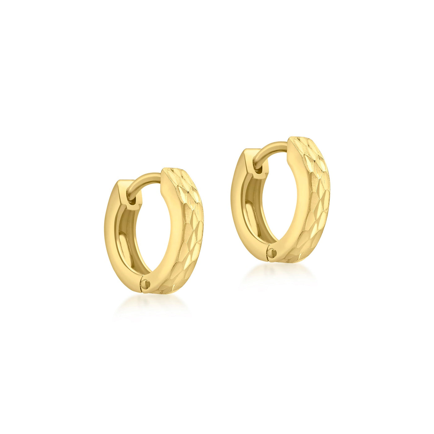 9ct Yellow Gold 2.5mm x 12mm Diamond Cut Pyramid Creole Earrings – Alexander Jewellers Australia
