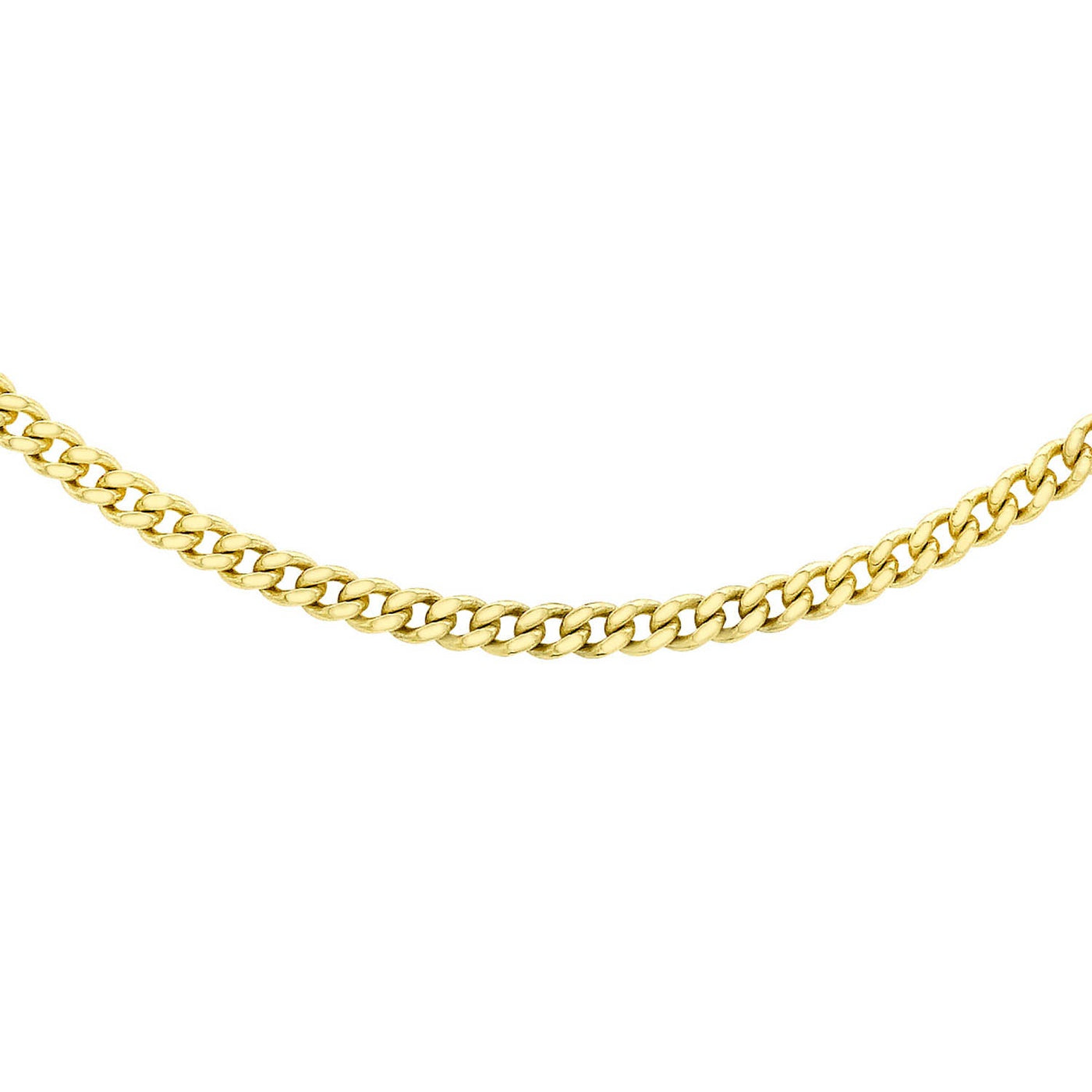9ct Yellow Gold 25 Diamond Cut Curb Chain Necklace 45cm – Alexander Jewellers Australia