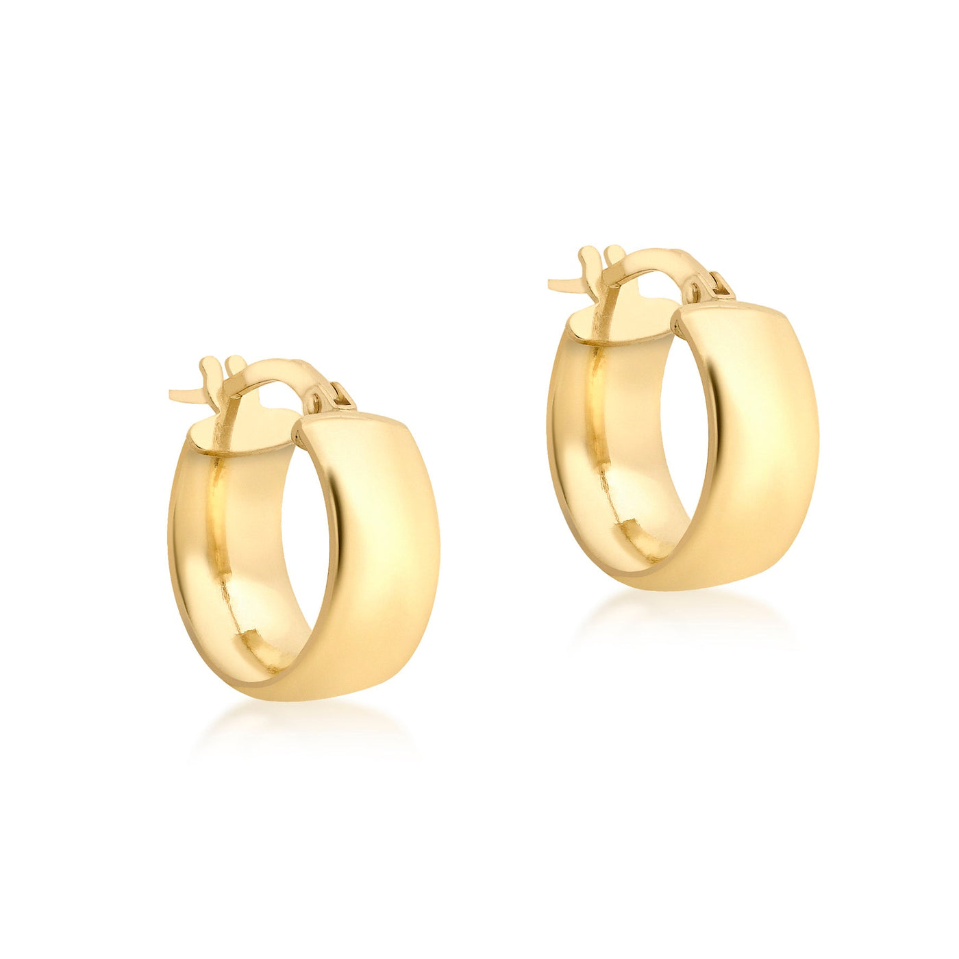 9ct Yellow Gold 6mm Band 14mm Hoop Creole Earrings – Elegant everyday gold hoops by Alexander Jewellers Australia