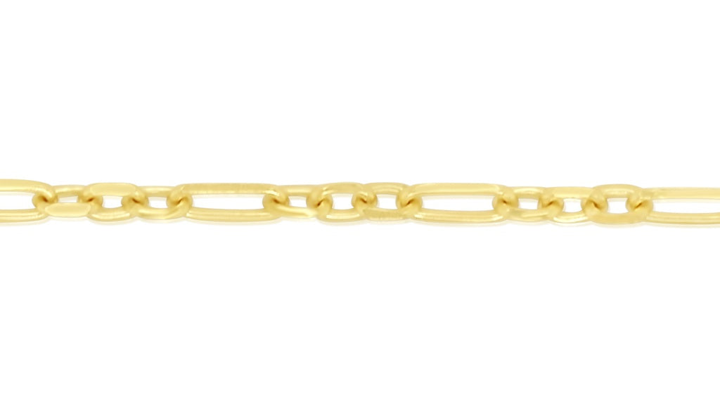 9ct Yellow Gold Diamond Cut 3+1 Cable Chain – 1.4mm, 50cm