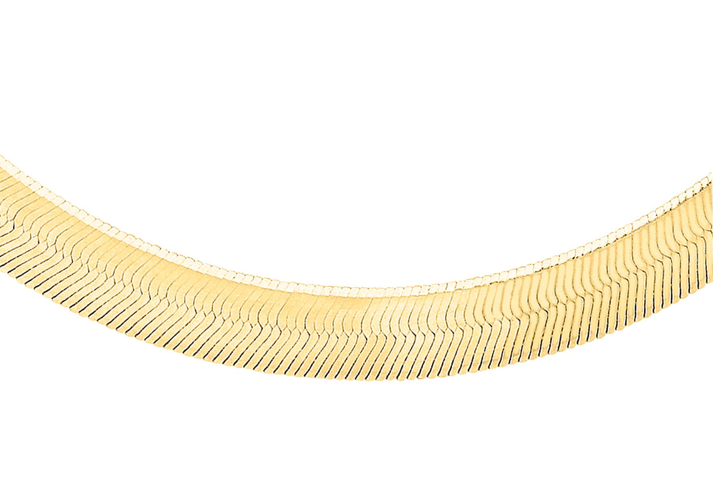 9ct Yellow Gold Herringbone Necklace 46cm – Elegant flat gold chain for women by Alexander Jewellers Australia