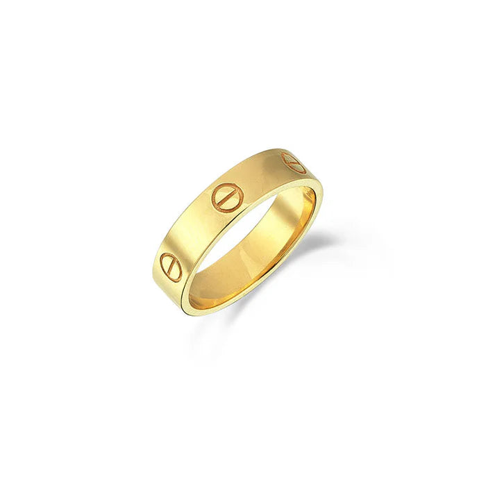 9ct Yellow Gold Lock Ring - Bold Statement Jewellery by Alexander Jewellers