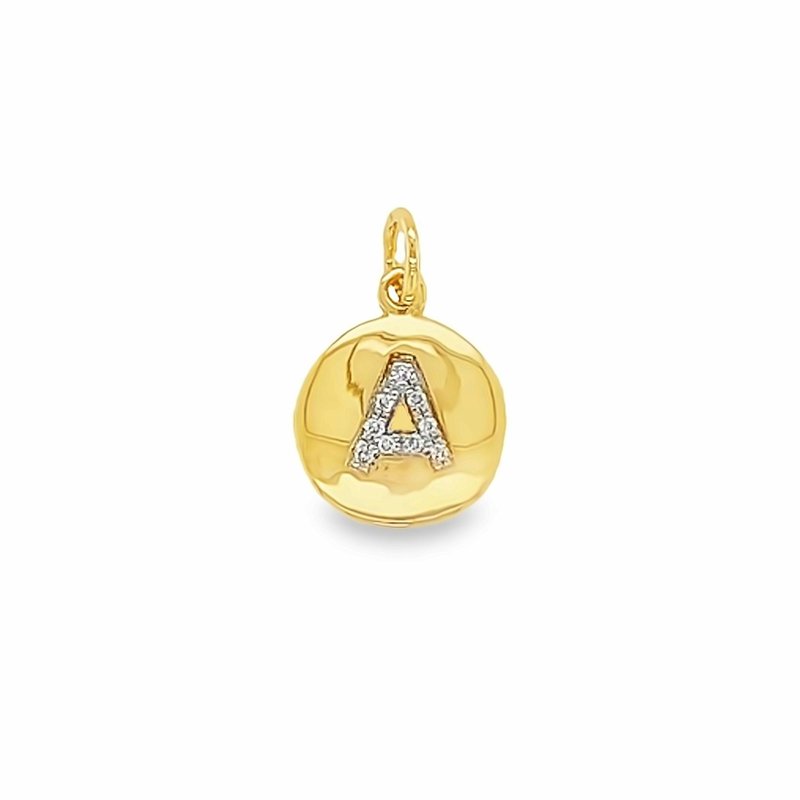 Initial Diamond Pendant – 9ct Yellow Gold with Diamond Accent (A–Z)