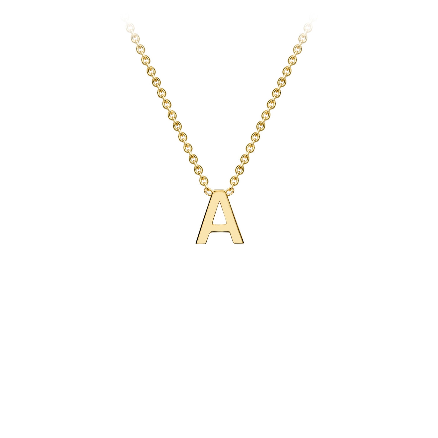 9ct Yellow Gold Initial Necklace - 38+5 cm
