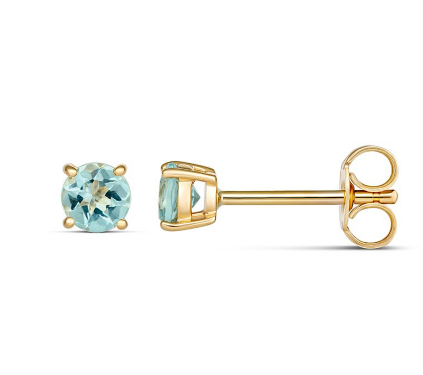 Aquamarine March Birthstone Earring – 9ct Yellow Gold