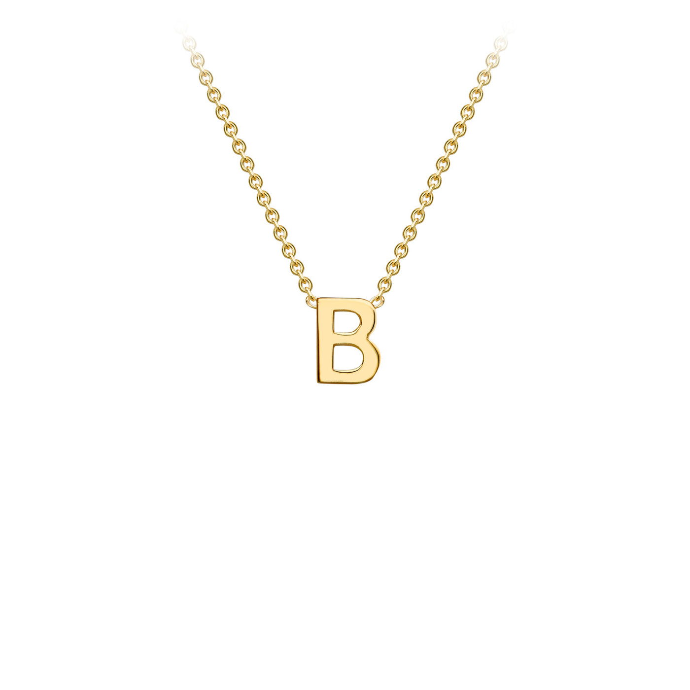 9ct Yellow Gold Initial Necklace - 38+5 cm