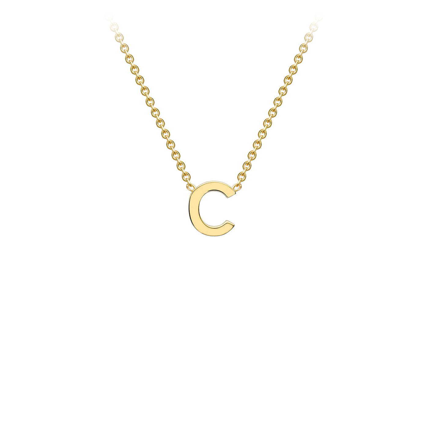 9ct Yellow Gold Initial Necklace - 38+5 cm