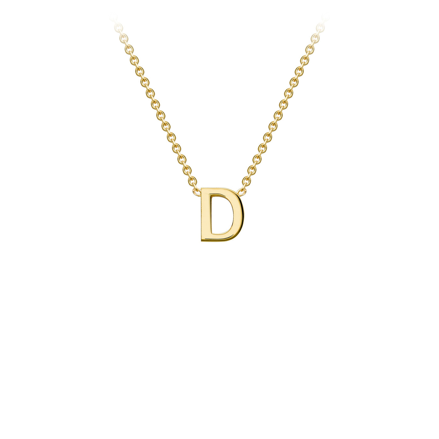 9ct Yellow Gold Initial Necklace - 38+5 cm
