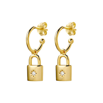 Lock Charm Earrings