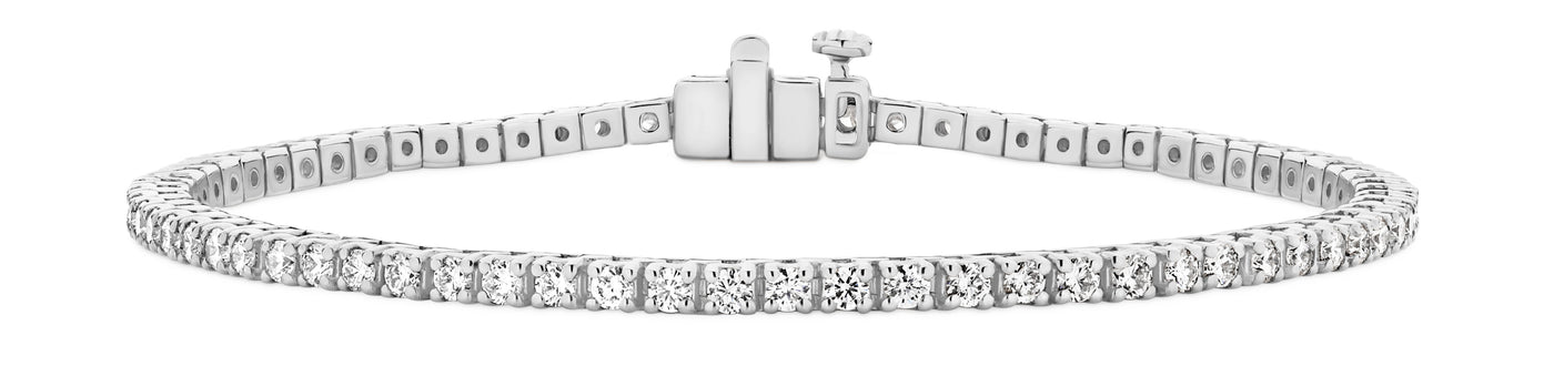 Tennis Bracelet 2ct lab F/VS 9ct White Gold