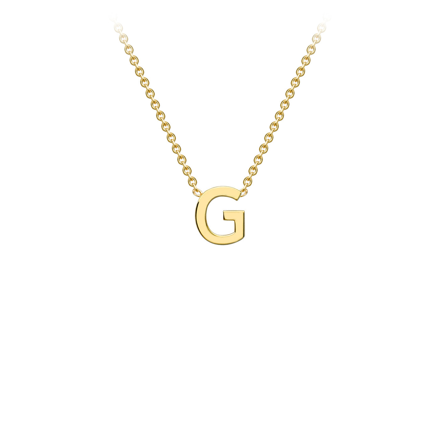 9ct Yellow Gold Initial Necklace - 38+5 cm