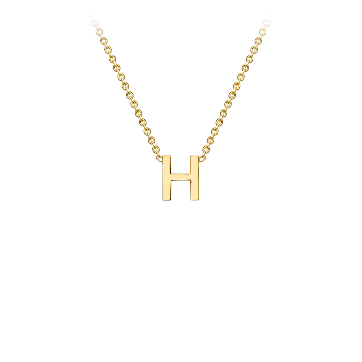 9ct Yellow Gold Initial Necklace - 38+5 cm