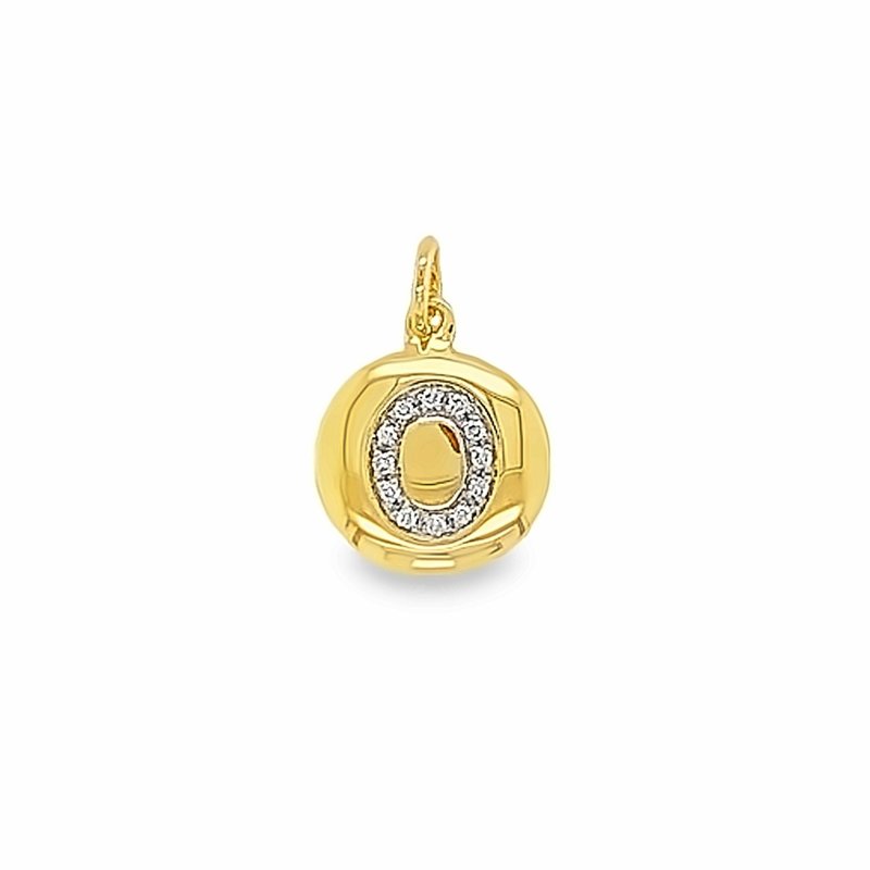Initial Diamond Pendant – 9ct Yellow Gold with Diamond Accent (A–Z)