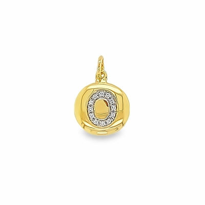 Initial Diamond Pendant – 9ct Yellow Gold with Diamond Accent (A–Z)