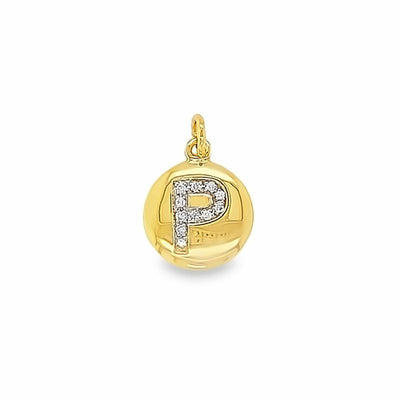 Initial Diamond Pendant – 9ct Yellow Gold with Diamond Accent (A–Z)