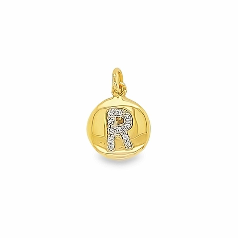 Initial Diamond Pendant – 9ct Yellow Gold with Diamond Accent (A–Z)