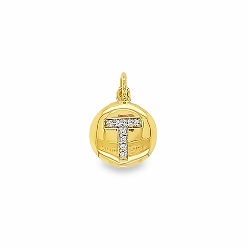 Initial Diamond Pendant – 9ct Yellow Gold with Diamond Accent (A–Z)