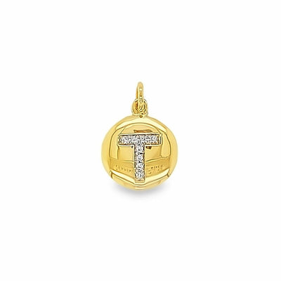 Initial Diamond Pendant – 9ct Yellow Gold with Diamond Accent (A–Z)