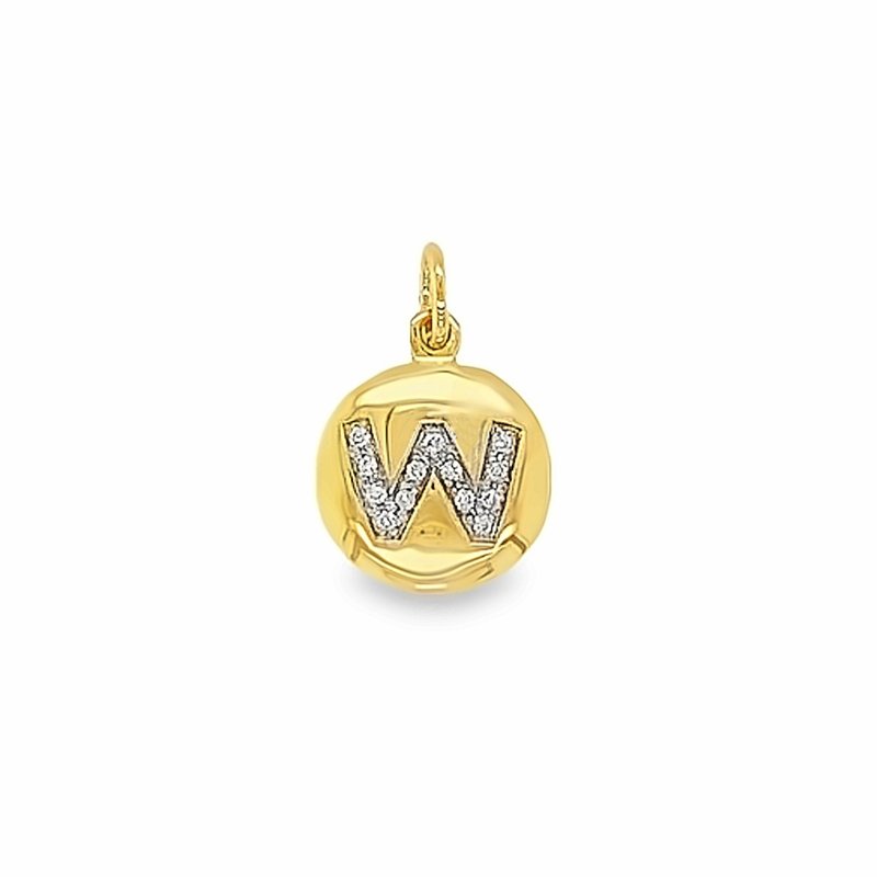 Initial Diamond Pendant – 9ct Yellow Gold with Diamond Accent (A–Z)