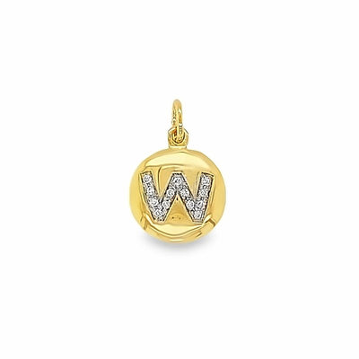 Initial Diamond Pendant – 9ct Yellow Gold with Diamond Accent (A–Z)