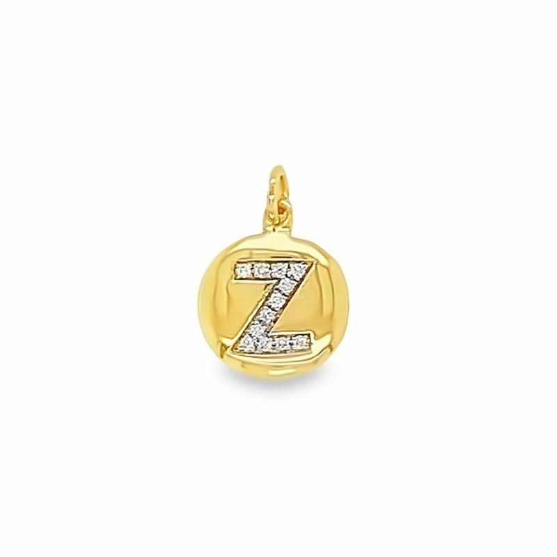 Initial Diamond Pendant – 9ct Yellow Gold with Diamond Accent (A–Z)