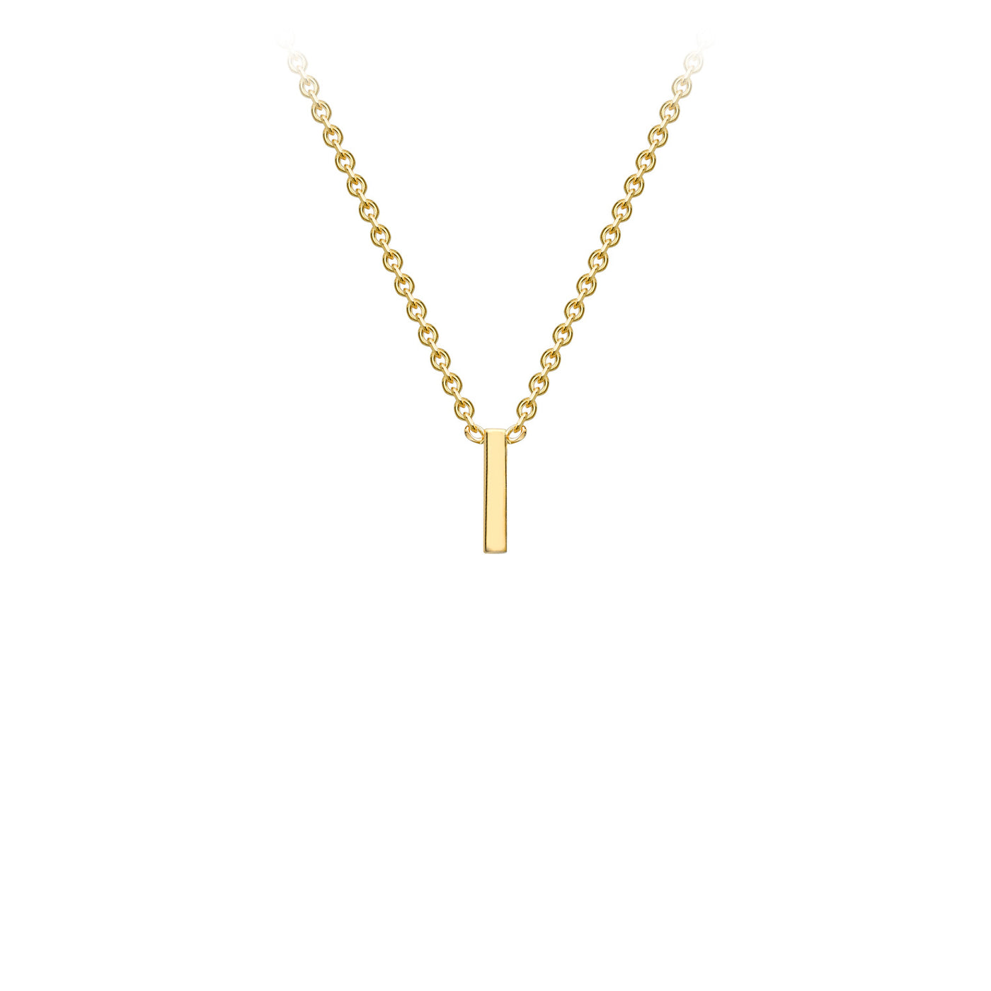 9ct Yellow Gold Initial Necklace - 38+5 cm