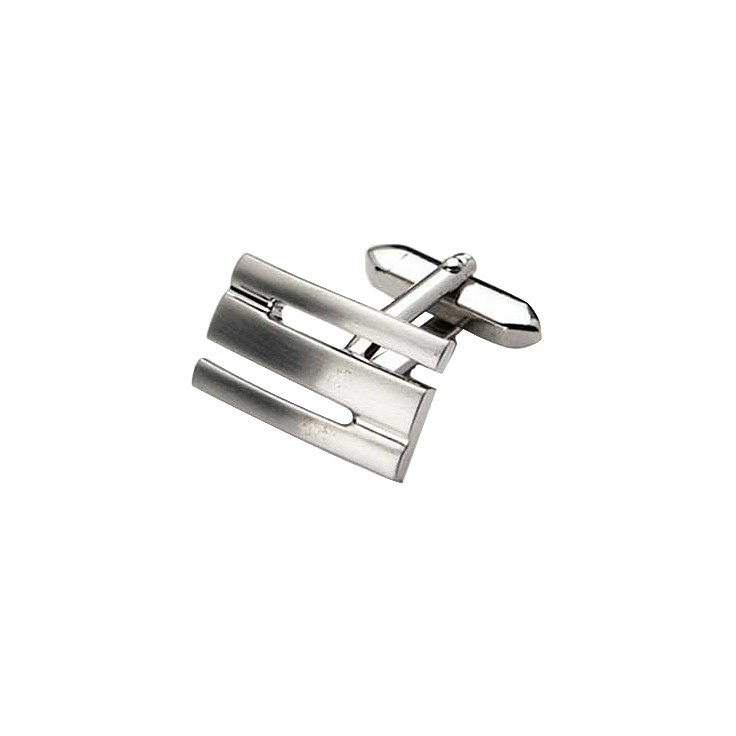Brushed Rhodium Plated Cufflinks
