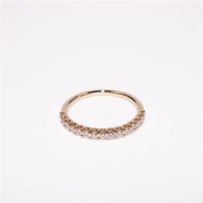9ct yellow gold half eternity ring with 0.50ct diamonds