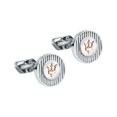 Maserati Silver and Rose Gold Cufflinks