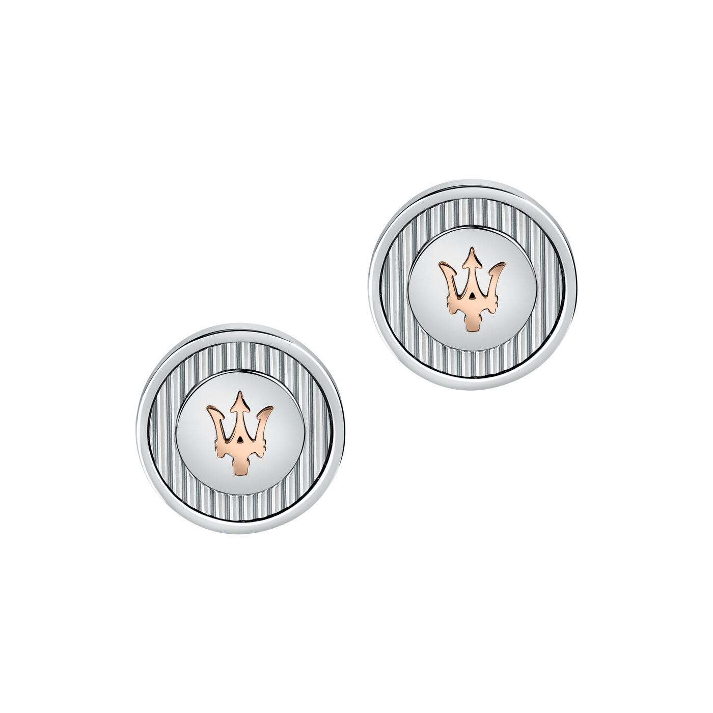 Maserati Silver and Rose Gold Cufflinks