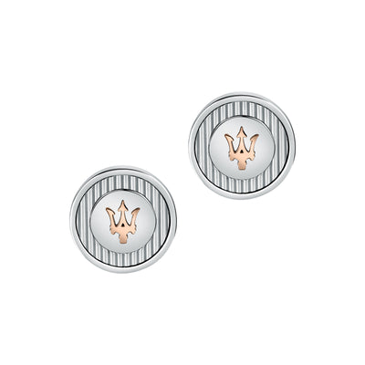 Maserati Silver and Rose Gold Cufflinks