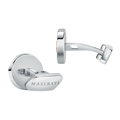Maserati Silver and Rose Gold Cufflinks
