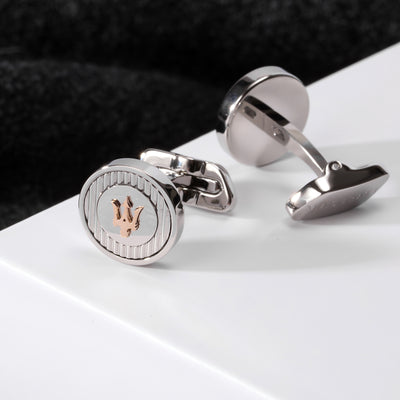 Maserati Silver and Rose Gold Cufflinks