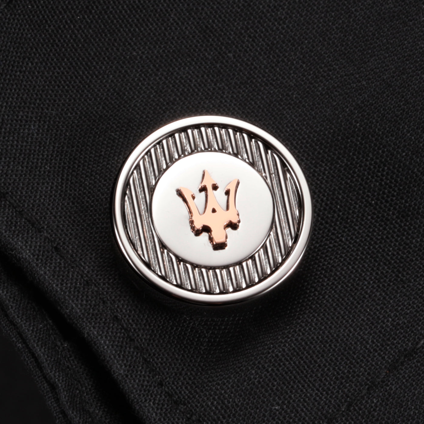 Maserati Silver and Rose Gold Cufflinks