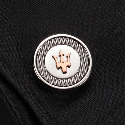 Maserati Silver and Rose Gold Cufflinks