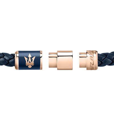 Maserati Blue Recycled Leather 217mm Bracelet