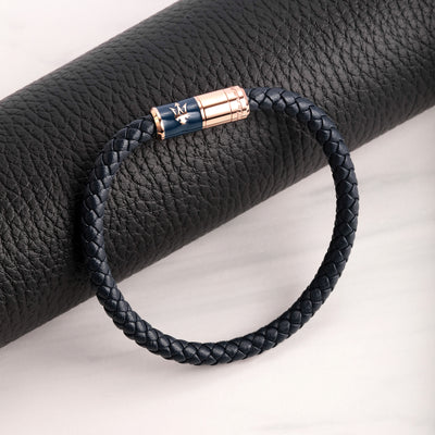 Maserati Blue Recycled Leather 217mm Bracelet