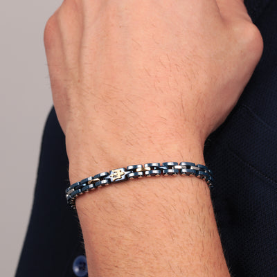 Maserati Ceramic Blue and Gold Bracelet