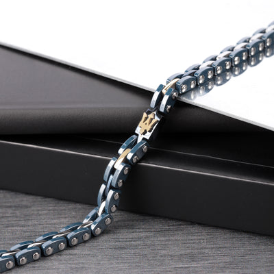 Maserati Ceramic Blue and Gold Bracelet