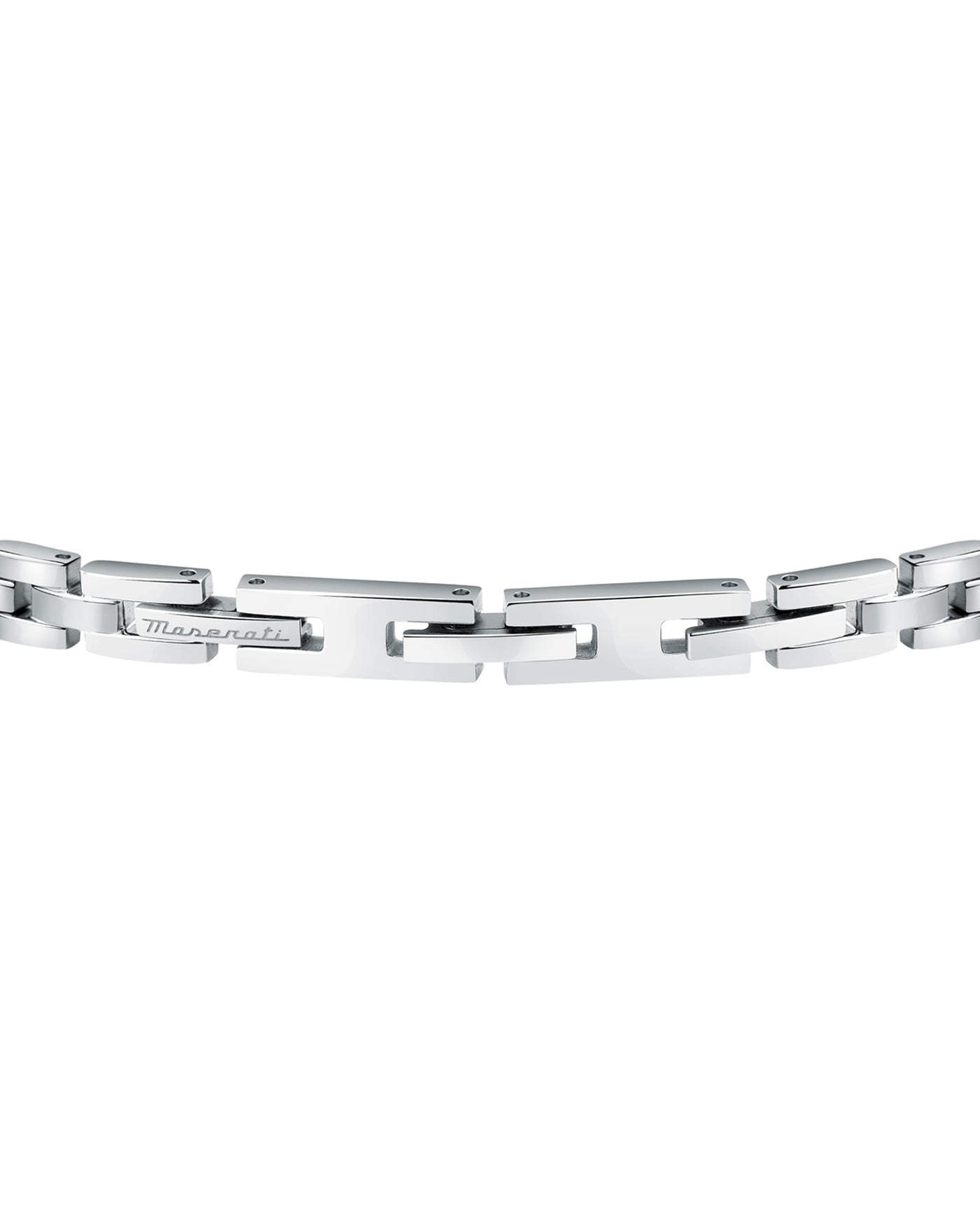 Maserati Men's Stainless Steel Blue Logo Bracelet