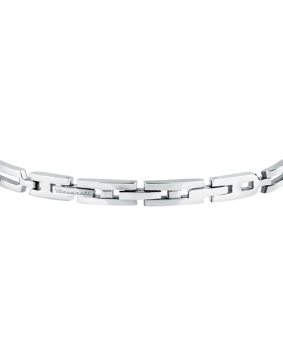 Maserati Men's Iconic Stainless Steel Gold Logo Bracelet