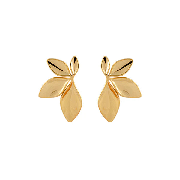 Jenny Earrings – 18ct gold-plated flower stud earrings by Alexander Jewellers