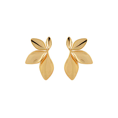 Jenny Earrings – 18ct gold-plated flower stud earrings by Alexander Jewellers