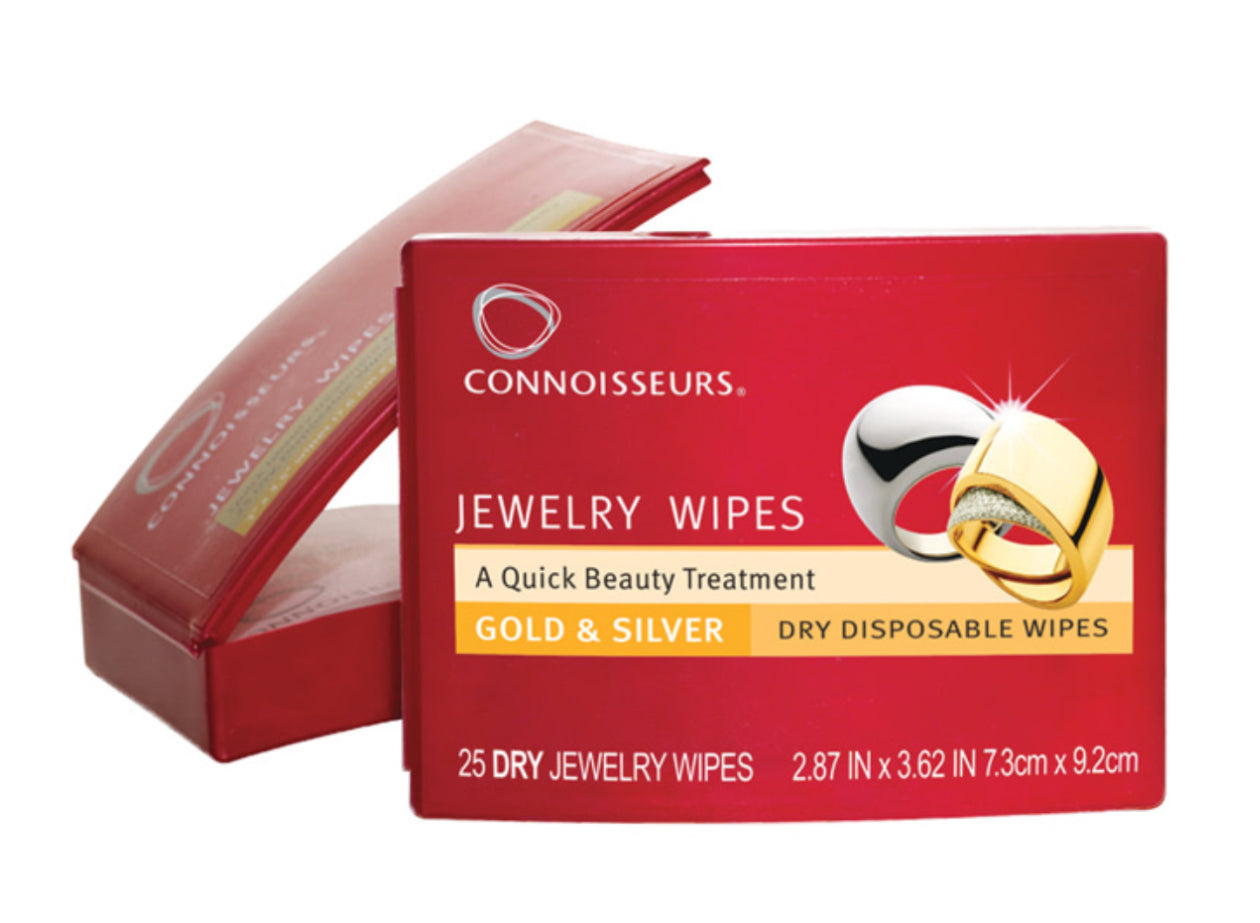 Jewellery Wipes – 25 Pack for Gold & Silver Cleaning | Anti-Tarnish Disposable Wipes