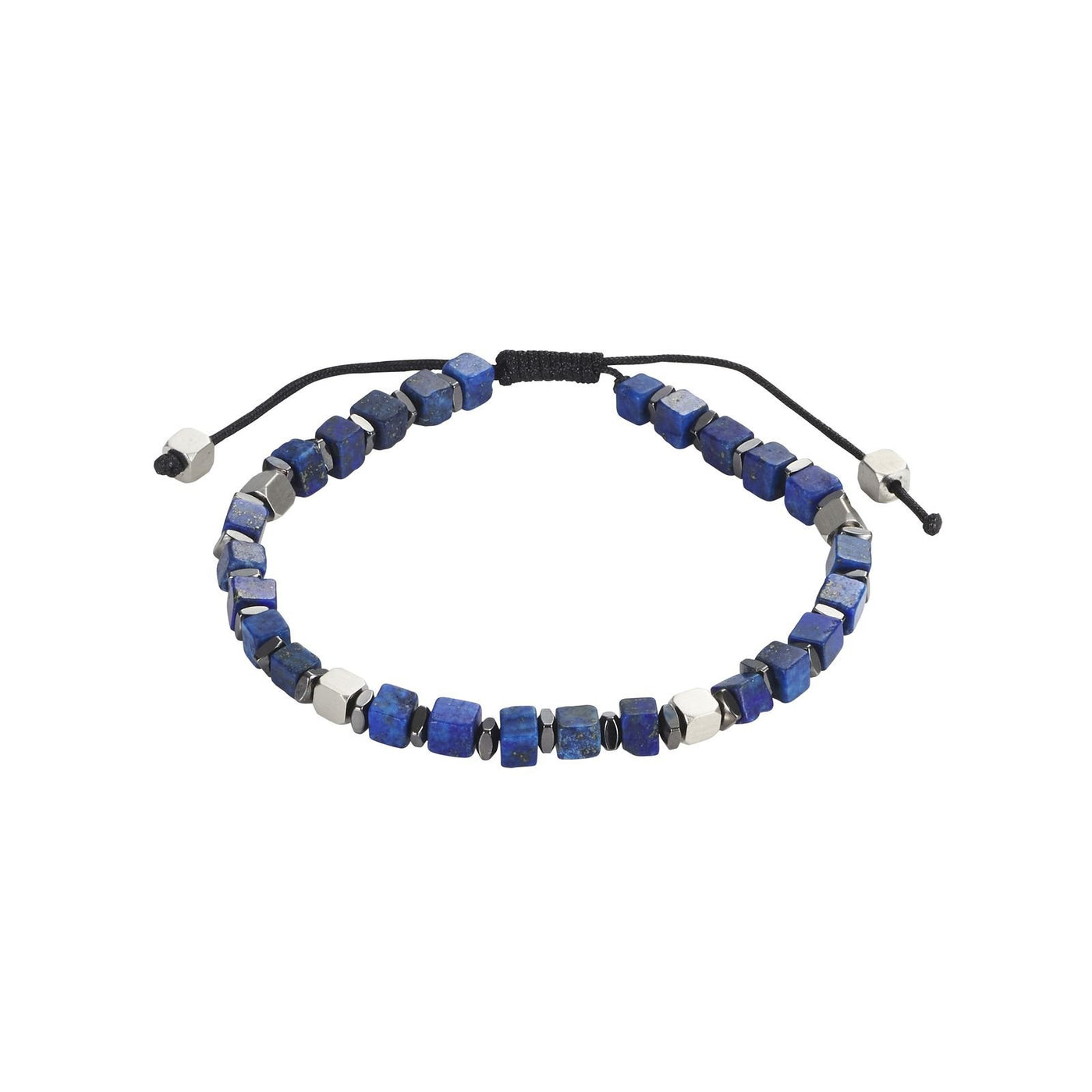 Savage - Solidate Stone Brass Beads with Stainless Steel Macramé Bracelet