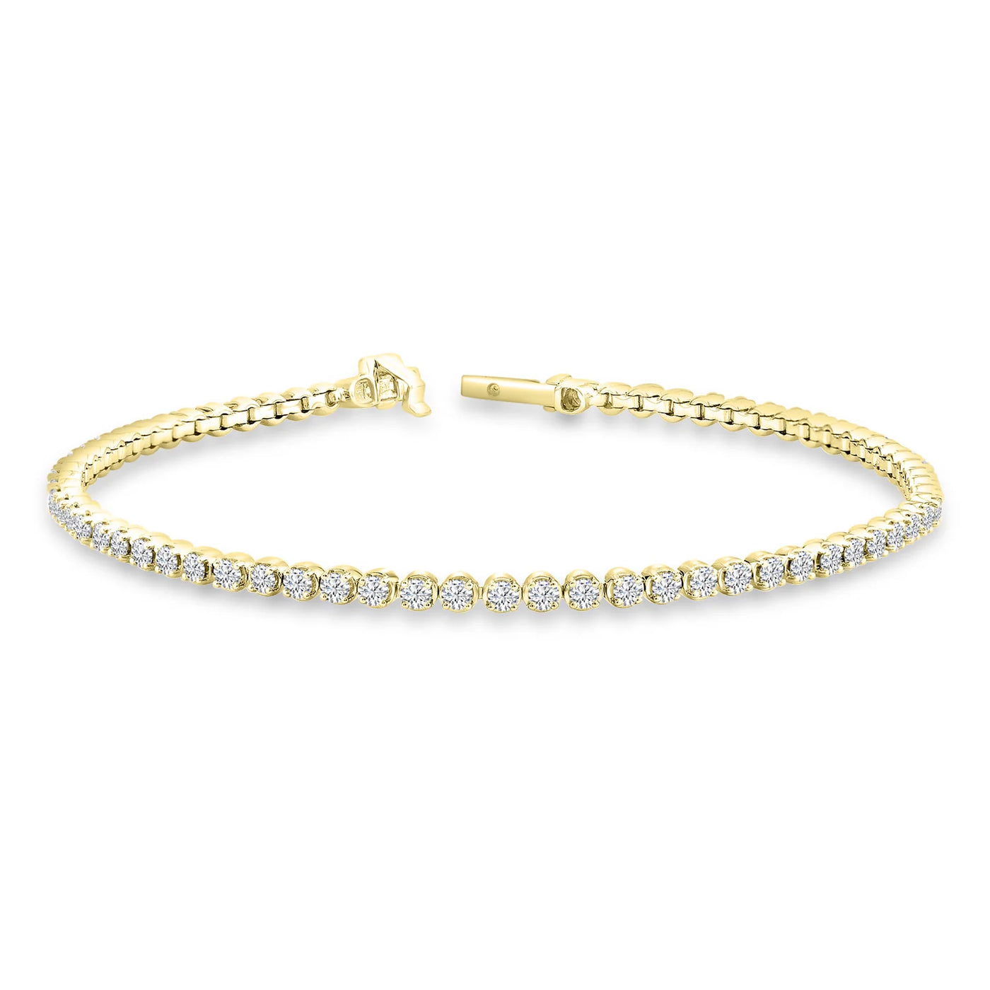 2.00ct Lab Grown Diamond Tennis Bracelet in 18K Yellow Gold