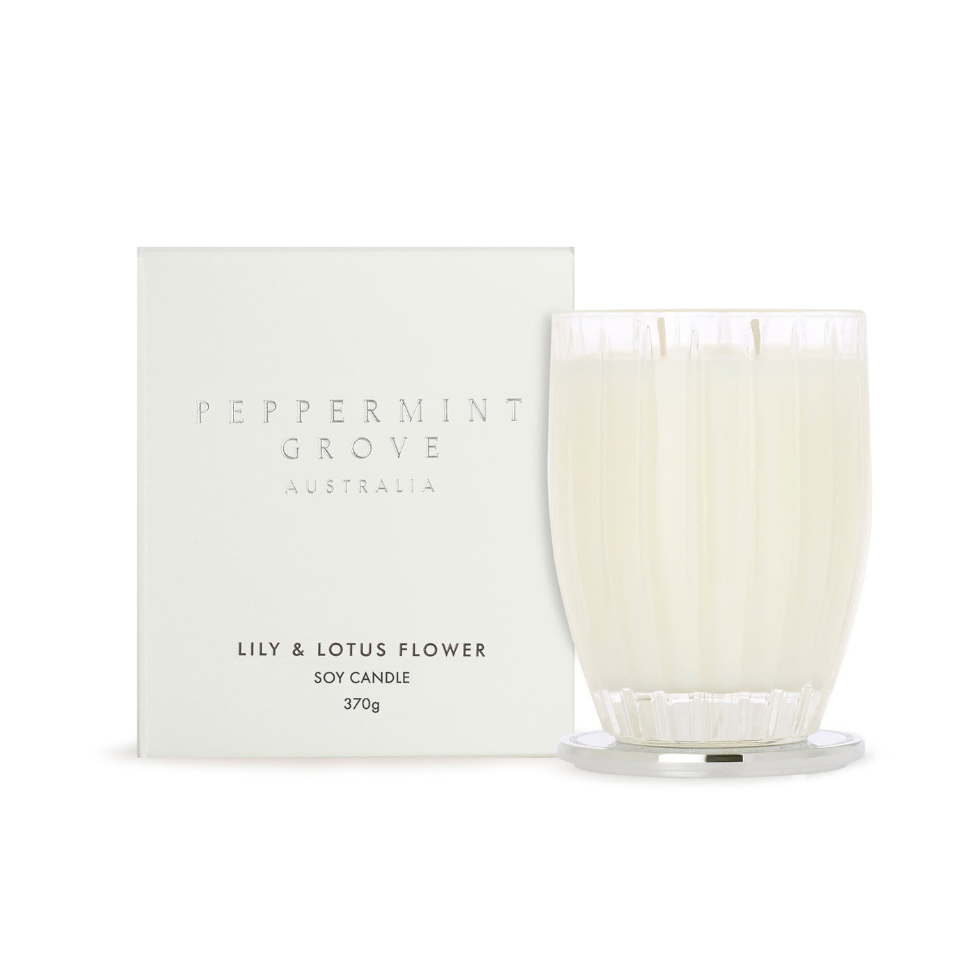 Lily & Lotus Flower Soy Candle- Peppermint Grove