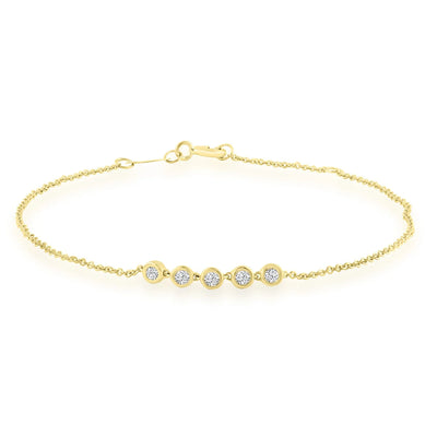 Luxury gold bracelet with bezel-set diamonds – Alexander Jewellers