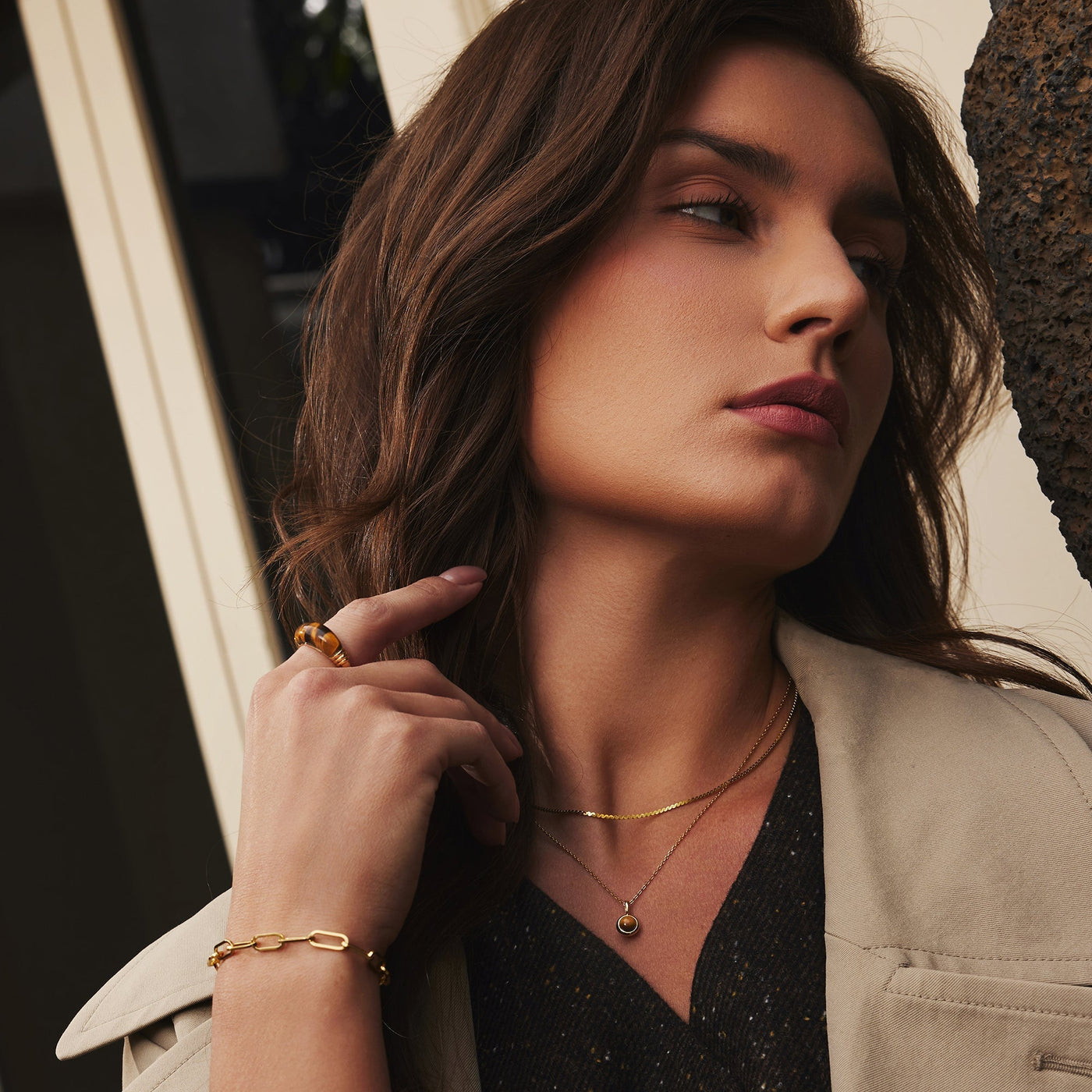 Tiger Eye Pendant Necklace