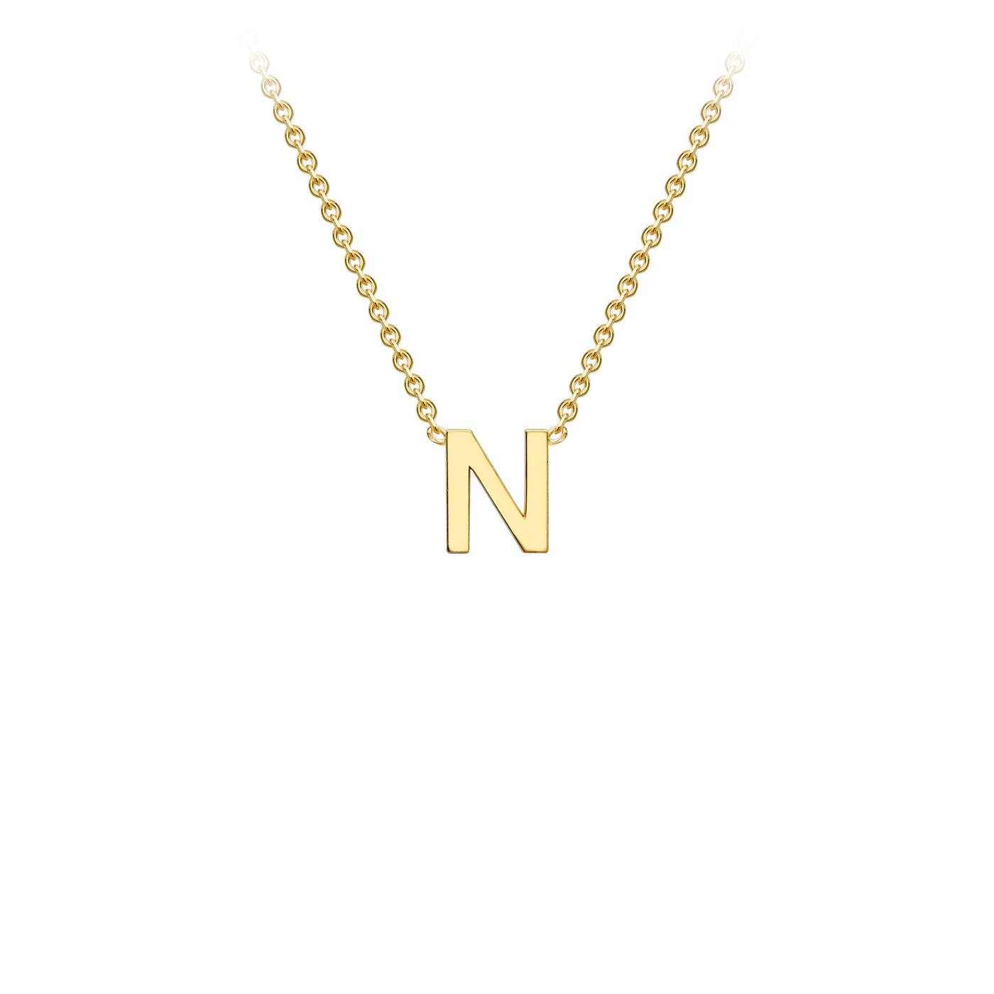 9ct Yellow Gold Initial Necklace - 38+5 cm